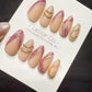 Reusable Rose Quartz Marble | Handmade Press On Gel Acrylic Nails | 4for3 Timed Offer