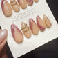 Reusable Rose Quartz Marble | Handmade Press On Gel Acrylic Nails | 4for3 Timed Offer