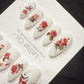 Reusable Vintage Rose Cameo | Handmade Press On Gel Acrylic Nails | 4for3 Timed Offer
