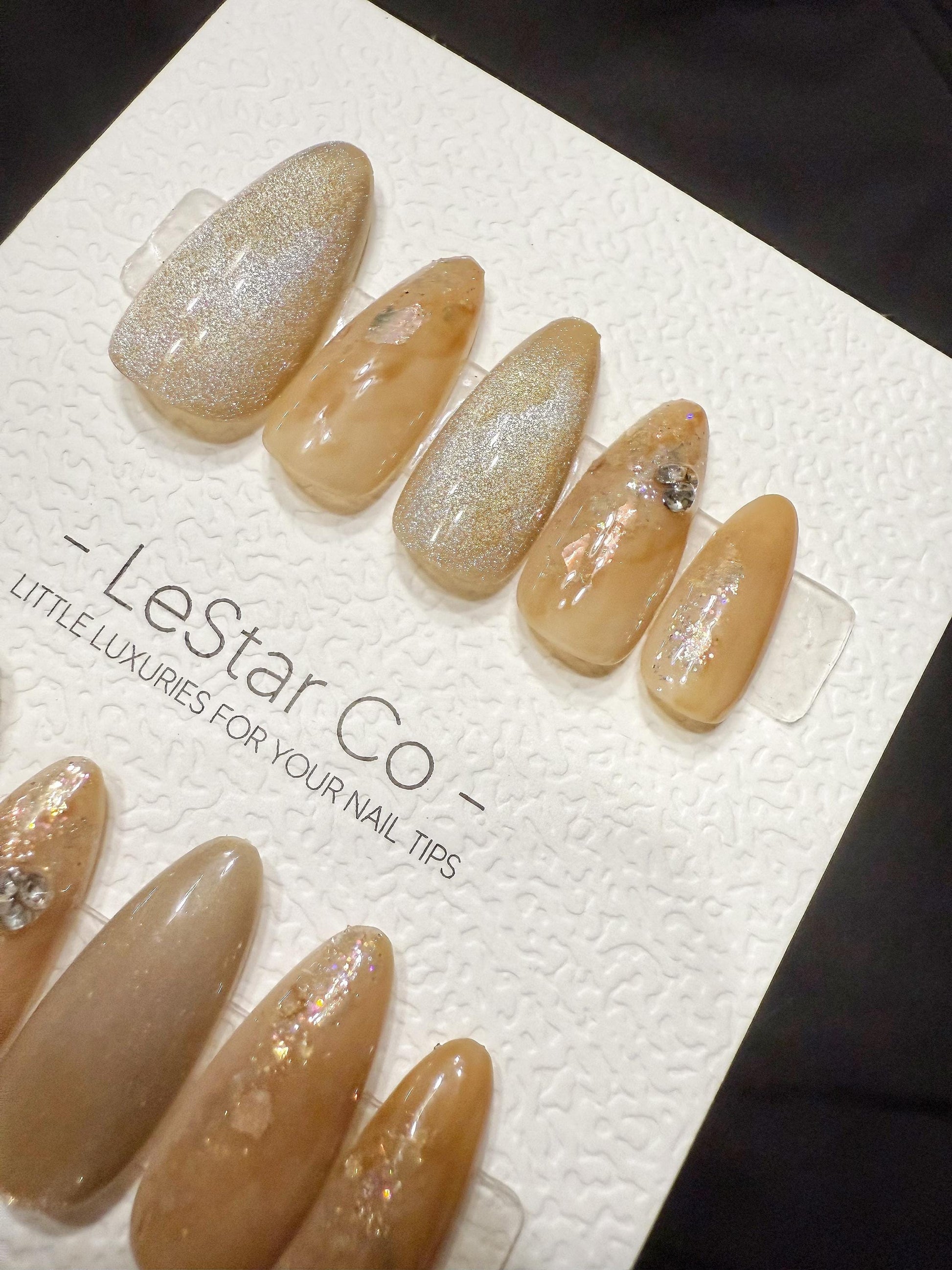 Reusable Solar Nectar | Handmade Press On Gel Acrylic Nails | 4for3 Timed Offer