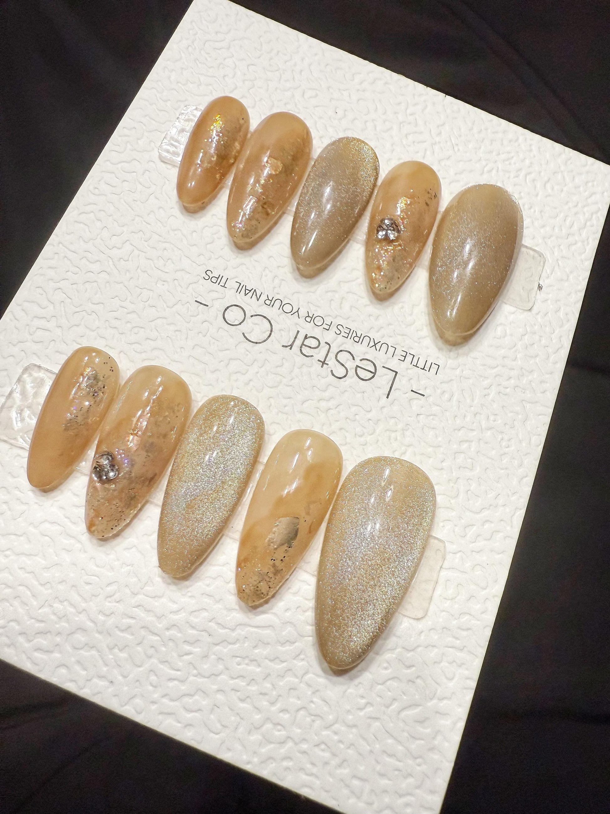 Reusable Solar Nectar | Handmade Press On Gel Acrylic Nails | 4for3 Timed Offer