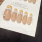 Reusable Apricot Pearl Drip | Handmade Press On Gel Acrylic Nails | 4for3 Timed Offer