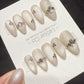 Reusable Crystal Frost | Handmade Press On Gel Acrylic Nails | 4for3 Timed Offer