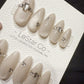 Reusable Crystal Frost | Handmade Press On Gel Acrylic Nails | 4for3 Timed Offer