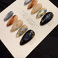 Reusable Vintage Midnight Petals | Handmade Press On Gel Acrylic Nails | 4for3 Timed Offer