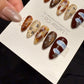Reusable Winter Cocoa Sky | Handmade Press On Gel Acrylic Nails | 4for3 Timed Offer