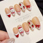Reusable Strawberry Puppy | Handmade Press On Gel Acrylic Nails | 4for3 Timed Offer