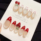 Reusable Fresh Cherry | Handmade Press On Gel Acrylic Nails | 4for3 Timed Offer