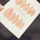 Reusable Rosewater Pearl Drift | Handmade Press On Gel Acrylic Nails | 4for3 Timed Offer