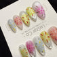 Handmade Firework Press On Nails | Reusable Gel Acrylic Set