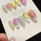 Handmade Firework Press On Nails | Reusable Gel Acrylic Set