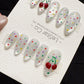 Reusable Big Cherry | Handmade Press On Gel Acrylic Nails | 4for3 Timed Offer