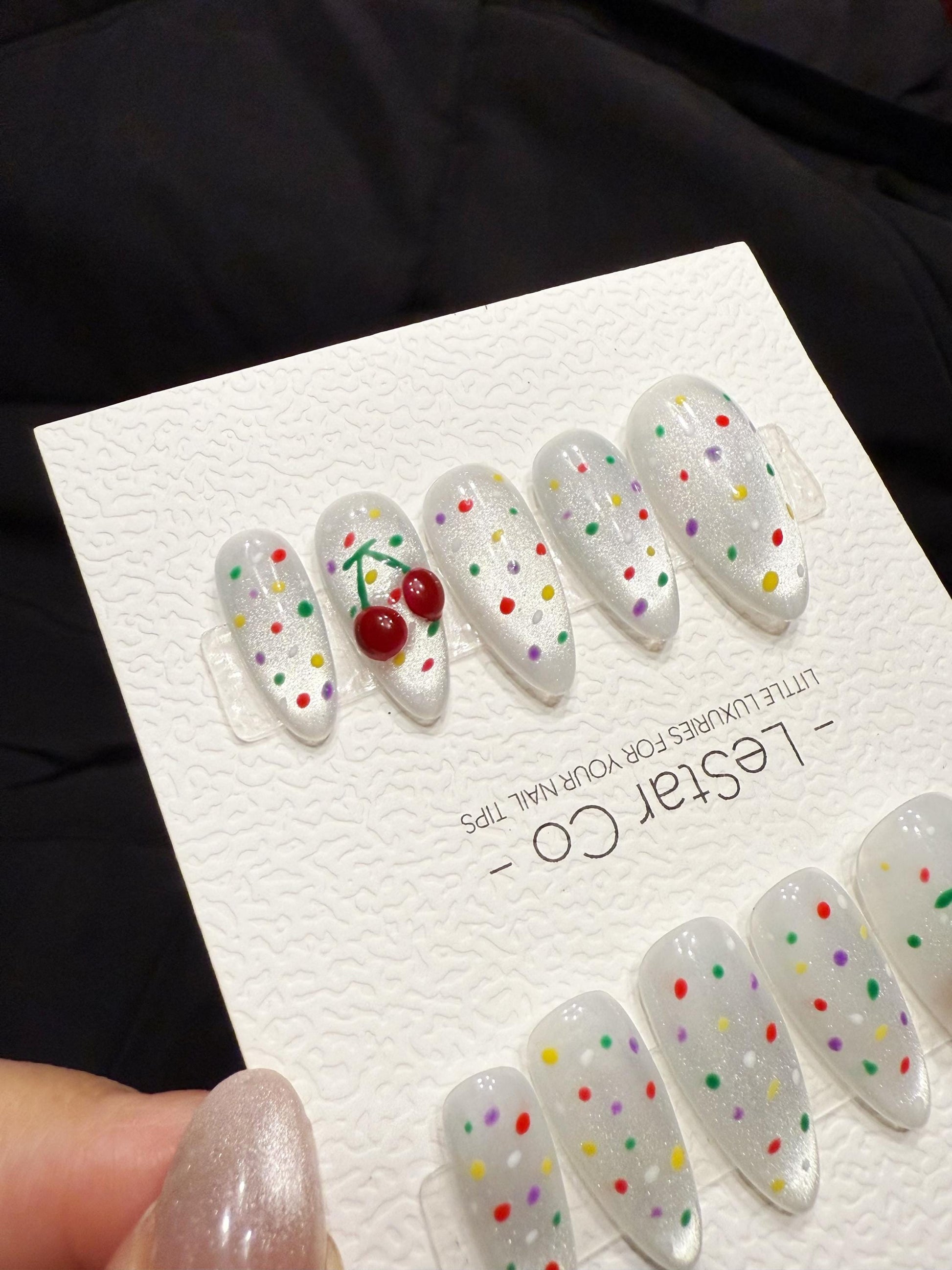 Reusable Big Cherry | Handmade Press On Gel Acrylic Nails | 4for3 Timed Offer