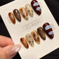 Reusable Winter Cocoa Sky | Handmade Press On Gel Acrylic Nails | 4for3 Timed Offer