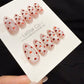 Reusable Candy kiss Hearts Cat Eye | Handmade Press On Gel Nails