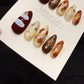 Reusable Cocoa Drift Illusion | Handmade Press On Gel Acrylic Nails | 4for3 Timed Offer
