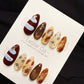 Reusable Cocoa Drift Illusion | Handmade Press On Gel Acrylic Nails | 4for3 Timed Offer