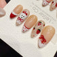Reusable Strawberry Puppy | Handmade Press On Gel Acrylic Nails | 4for3 Timed Offer