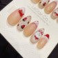 Reusable Strawberry Puppy | Handmade Press On Gel Acrylic Nails | 4for3 Timed Offer