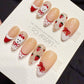 Reusable Strawberry Puppy | Handmade Press On Gel Acrylic Nails | 4for3 Timed Offer