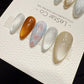 Reusable Champagne Tweed Luxe | Handmade Press On Gel Acrylic Nails | 4for3 Timed Offer