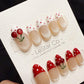 Reusable Fresh Cherry | Handmade Press On Gel Acrylic Nails | 4for3 Timed Offer