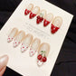 Reusable Fresh Cherry | Handmade Press On Gel Acrylic Nails | 4for3 Timed Offer