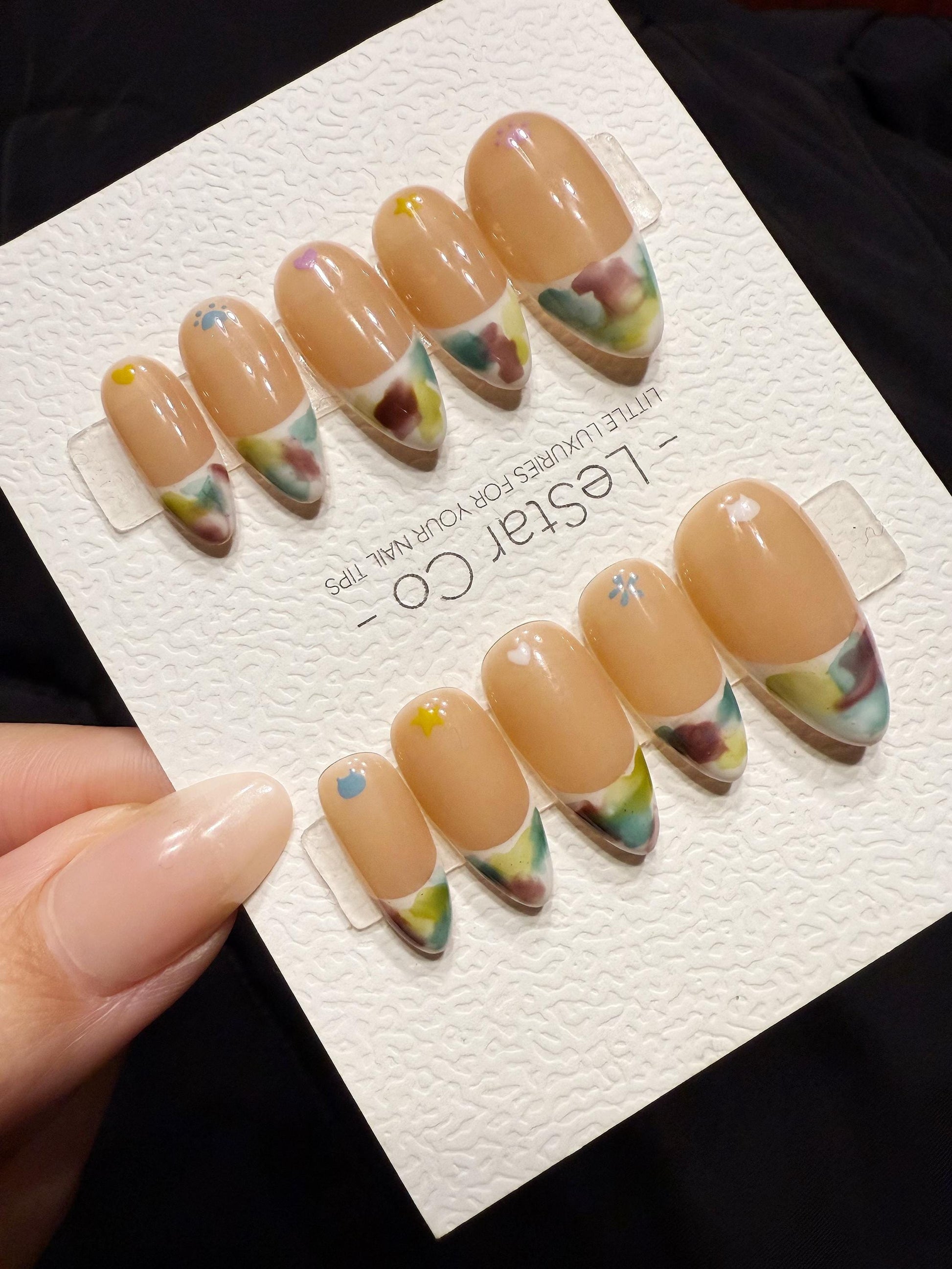 Reusable Pastel Dream Tips | Handmade Press On Gel Acrylic Nails | 4for3 Timed Offer