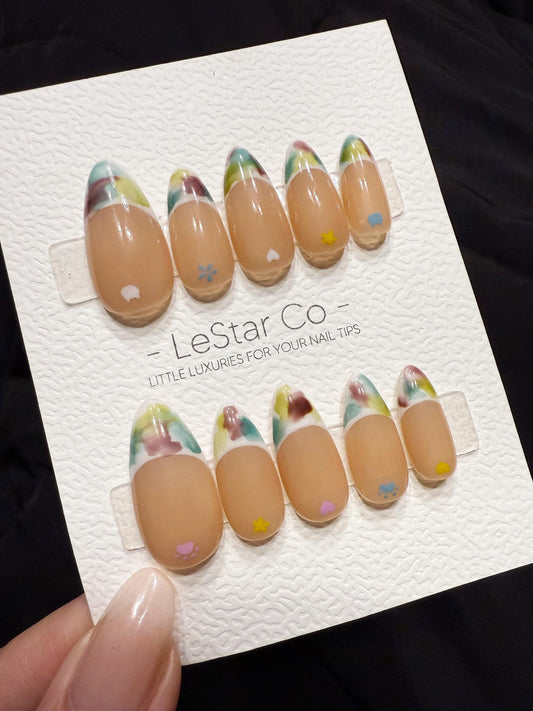 Reusable Pastel Dream Tips | Handmade Press On Gel Acrylic Nails | 4for3 Timed Offer