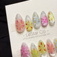 Handmade Firework Press On Nails | Reusable Gel Acrylic Set