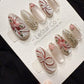 Reusable Petal Ribbon | Handmade Press On Gel Acrylic Nails | 4for3 Timed Offer