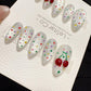 Reusable Big Cherry | Handmade Press On Gel Acrylic Nails | 4for3 Timed Offer