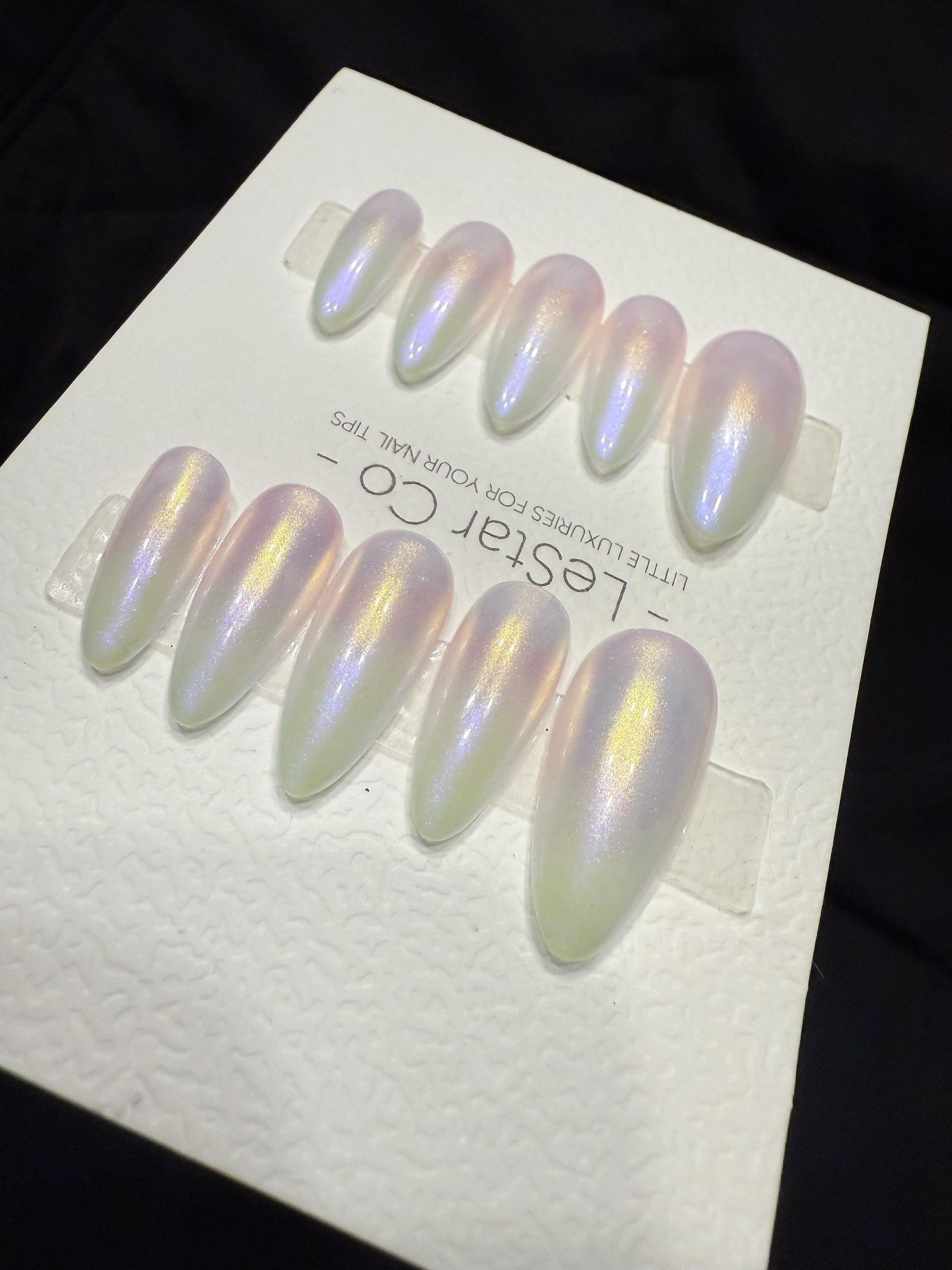 Reusable Aurora Veil | Handmade Press On Gel Acrylic Nails | 4for3 Timed Offer