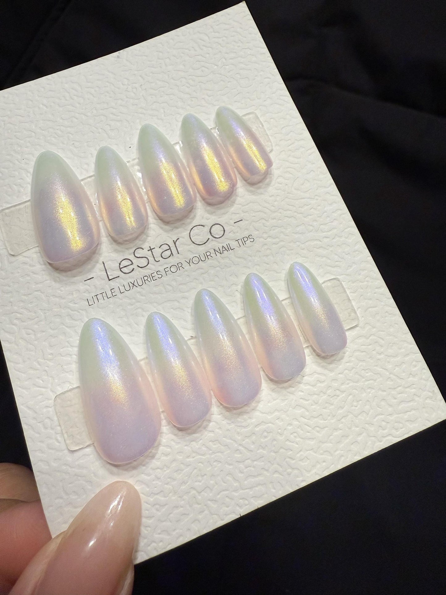 Reusable Aurora Veil | Handmade Press On Gel Acrylic Nails | 4for3 Timed Offer