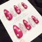 Reusable Pink Candy Bloom | Handmade Press On Gel Acrylic Nails | 4for3 Timed Offer