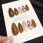 Reusable Cocoa Silk Lines | Handmade Press On Gel Acrylic Nails | 4for3 Timed Offer