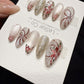 Reusable Petal Ribbon | Handmade Press On Gel Acrylic Nails | 4for3 Timed Offer