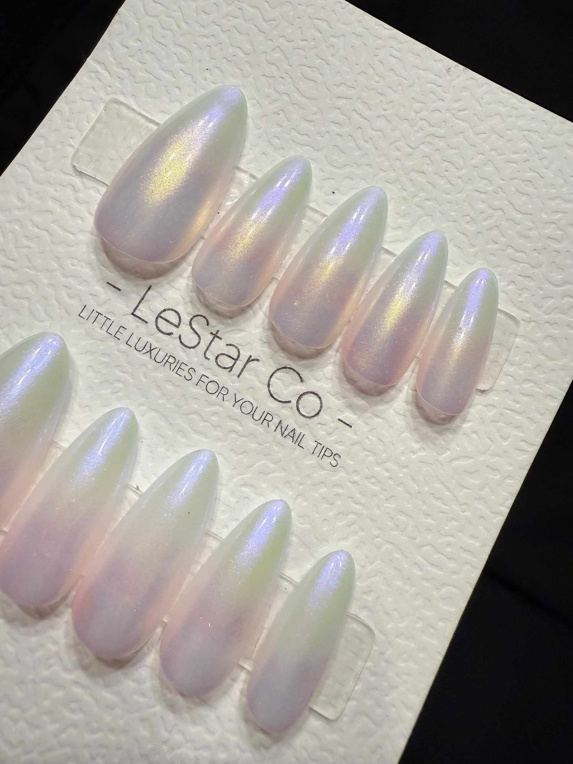 Reusable Aurora Veil | Handmade Press On Gel Acrylic Nails | 4for3 Timed Offer