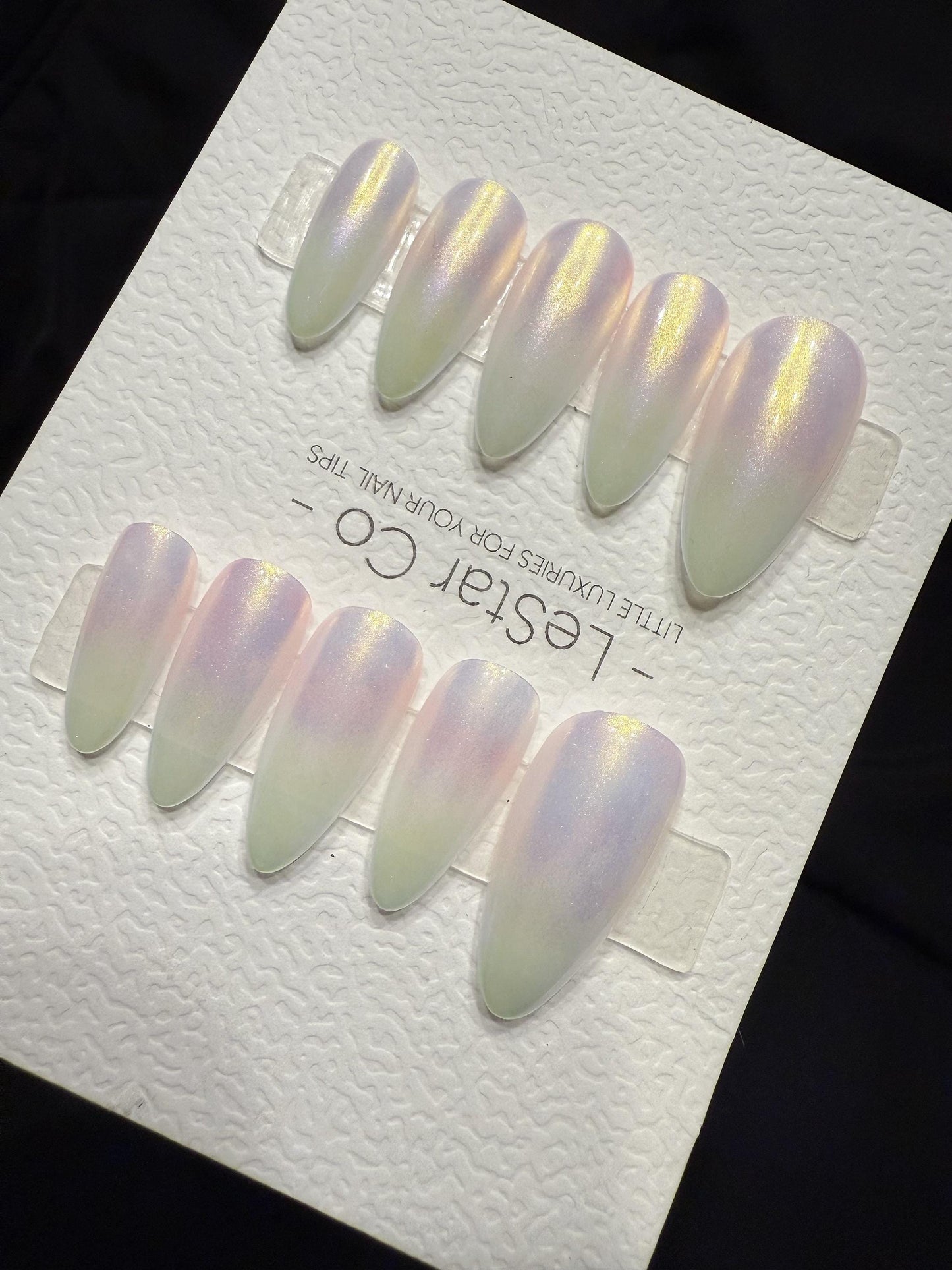 Reusable Aurora Veil | Handmade Press On Gel Acrylic Nails | 4for3 Timed Offer