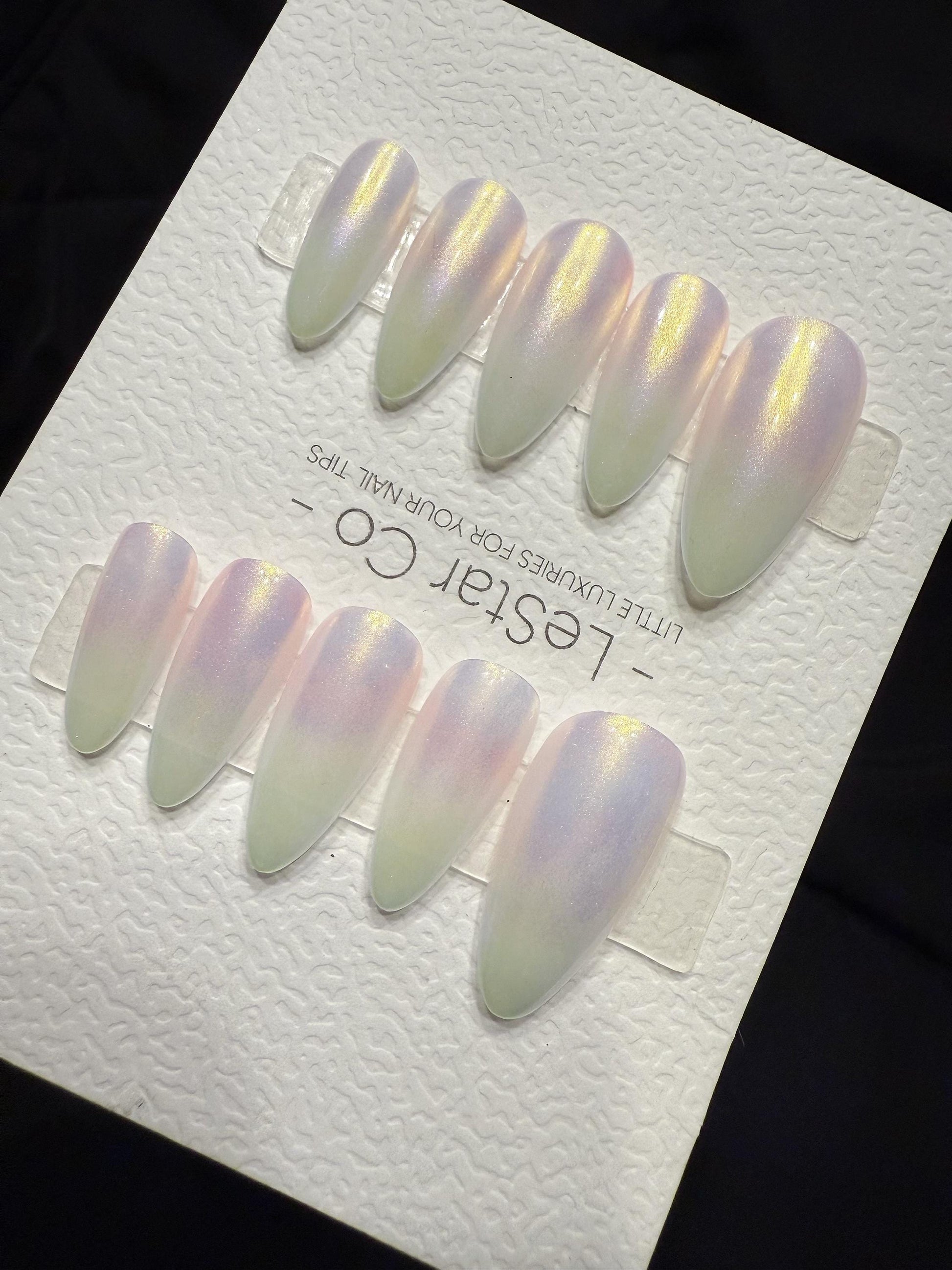 Reusable Aurora Veil | Handmade Press On Gel Acrylic Nails | 4for3 Timed Offer