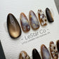 Reusable Smoky Marble Glow | Handmade Press On Gel Acrylic Nails | 4for3 Timed Offer