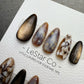 Reusable Smoky Marble Glow | Handmade Press On Gel Acrylic Nails | 4for3 Timed Offer