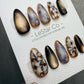 Reusable Smoky Marble Glow | Handmade Press On Gel Acrylic Nails | 4for3 Timed Offer