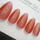 Reusable Sunset Peach Dust | Handmade Press On Gel Acrylic Nails | 4for3 Timed Offer