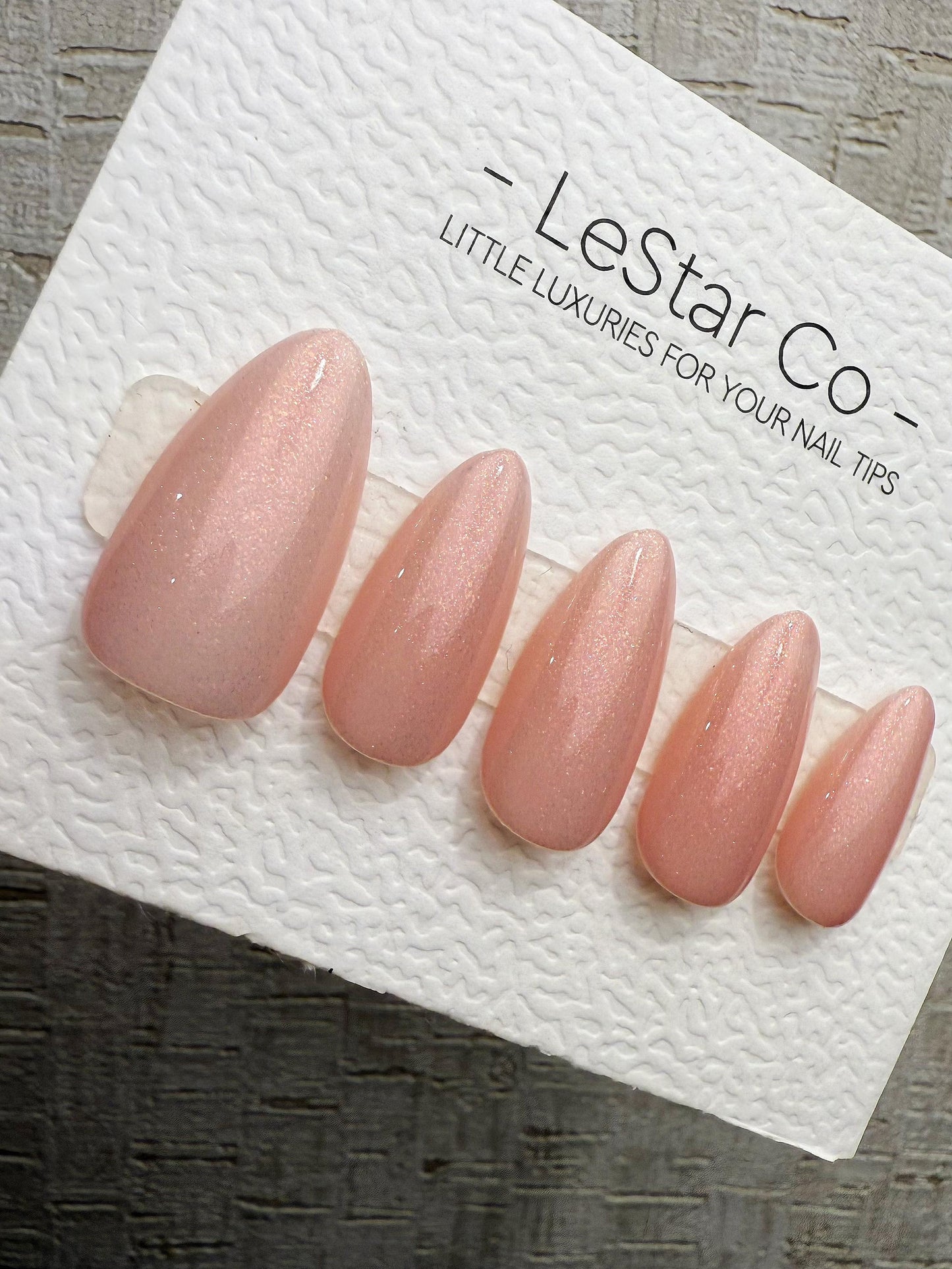 Reusable Blush Silk Shine | Handmade Press On Gel Acrylic Nails | 4for3 Timed Offer