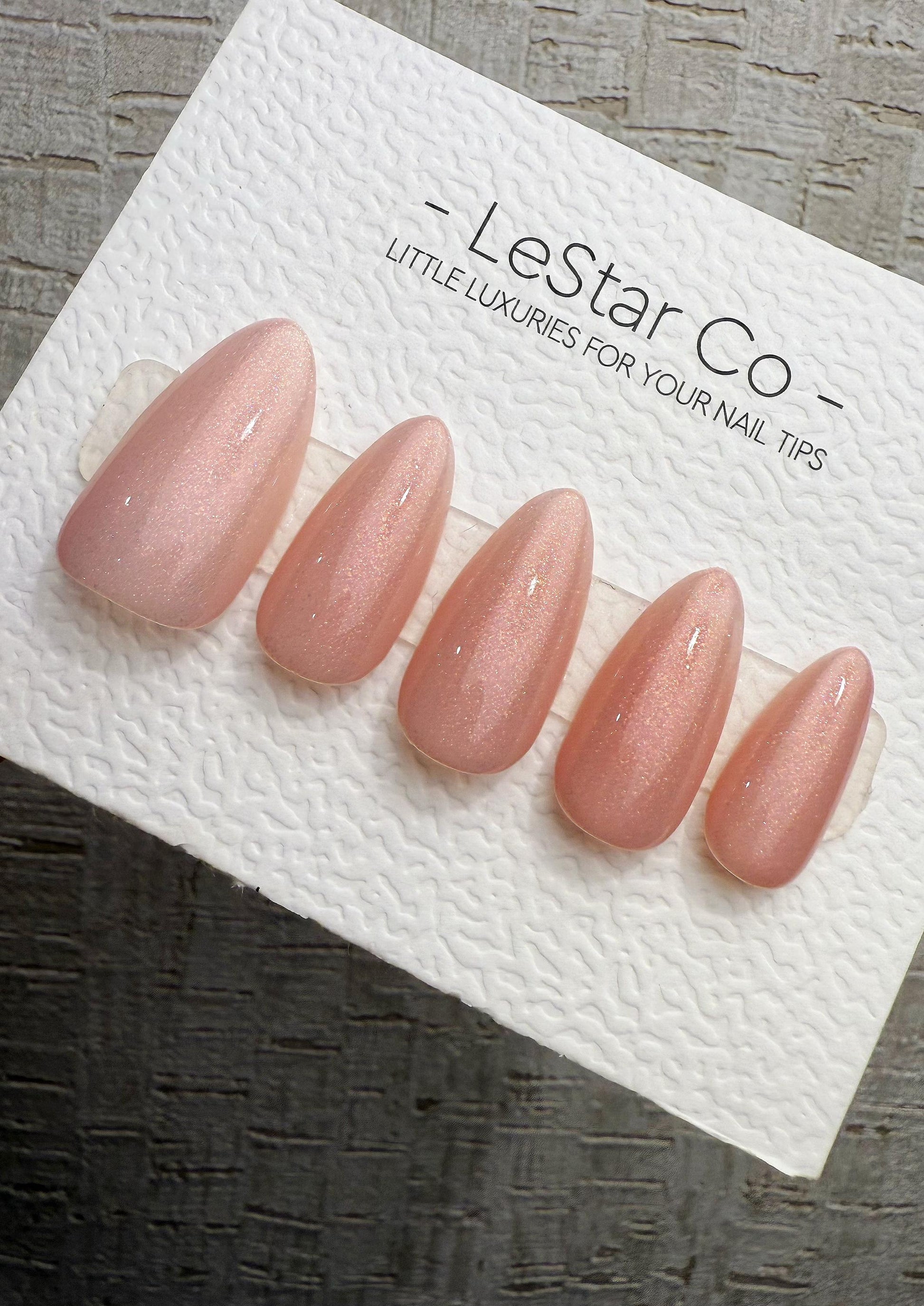 Reusable Blush Silk Shine | Handmade Press On Gel Acrylic Nails | 4for3 Timed Offer