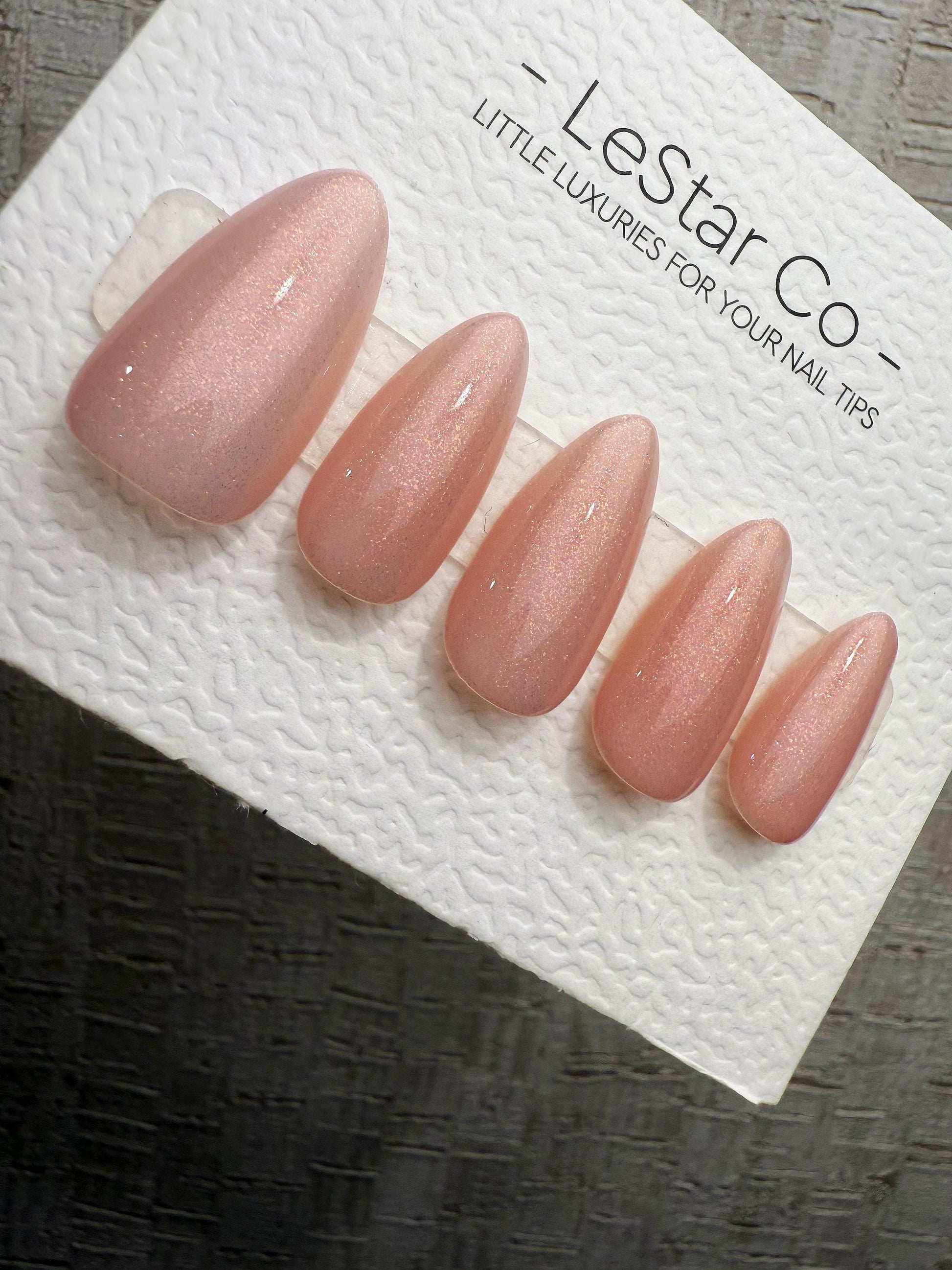 Reusable Blush Silk Shine | Handmade Press On Gel Acrylic Nails | 4for3 Timed Offer