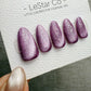 Reusable Plum Galaxy Glow | Handmade Press On Gel Acrylic Nails | 4for3 Timed Offer
