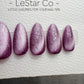 Reusable Plum Galaxy Glow | Handmade Press On Gel Acrylic Nails | 4for3 Timed Offer