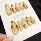 Reusable Golden Petal Drifts | Handmade Press On Gel Acrylic Nails | 4for3 Timed Offer
